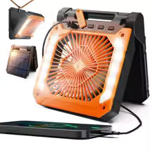 Solar Camping Fan + LED Lantern