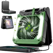 Solar Camping Fan + LED Lantern
