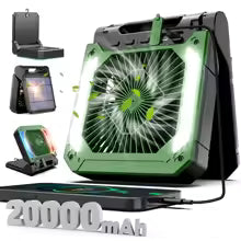 Solar Camping Fan + LED Lantern